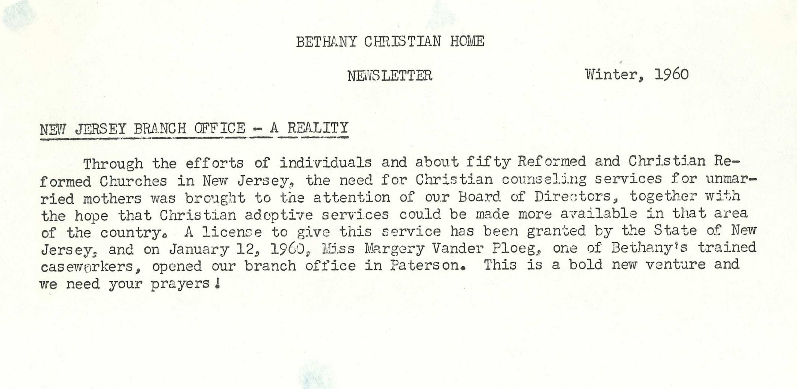 First branch office opened